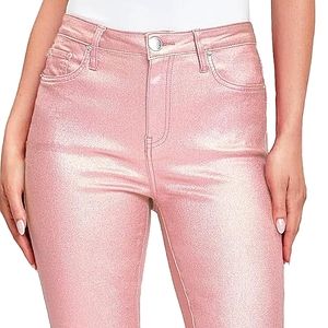 YMI COLLECTIONS Metallic Longleg Pants (Rose Pink) 2X